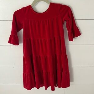 Hanna Anderson Velvet tiered flowy dress